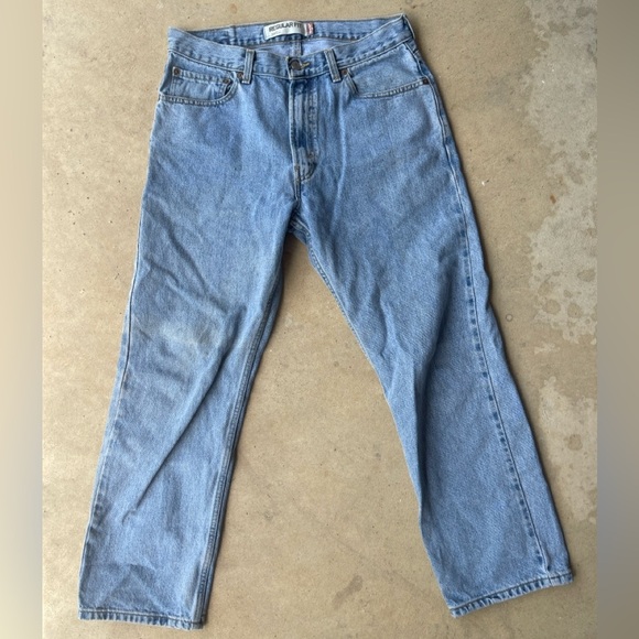 Levis 505 Regular Fit Mens Blue Jeans Size 34x29 - Picture 1 of 5
